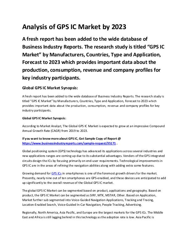 GPS IC Market