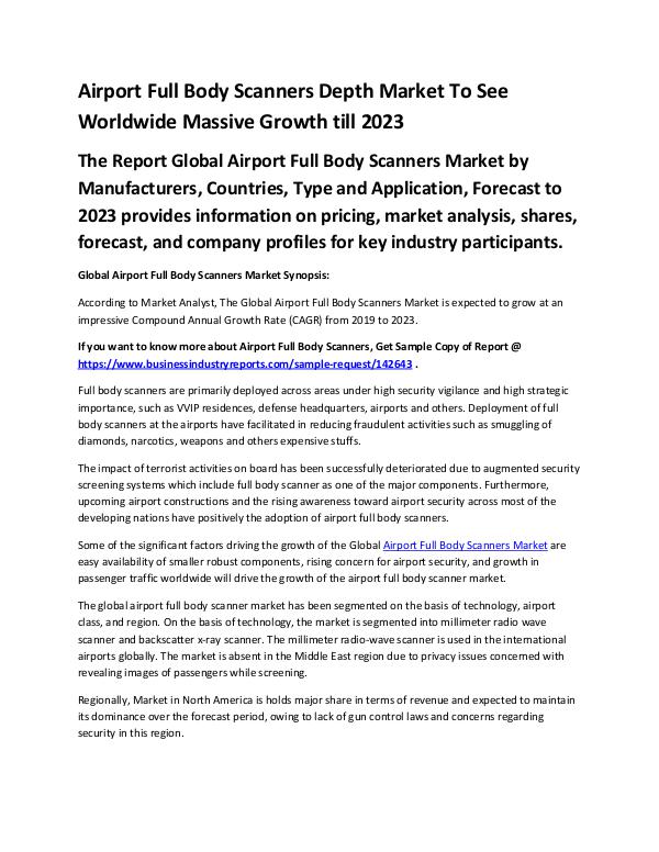 Airport Full Body Scanners Market