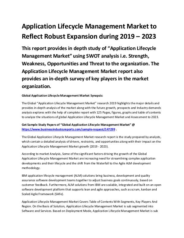 Application Lifecycle Management Market