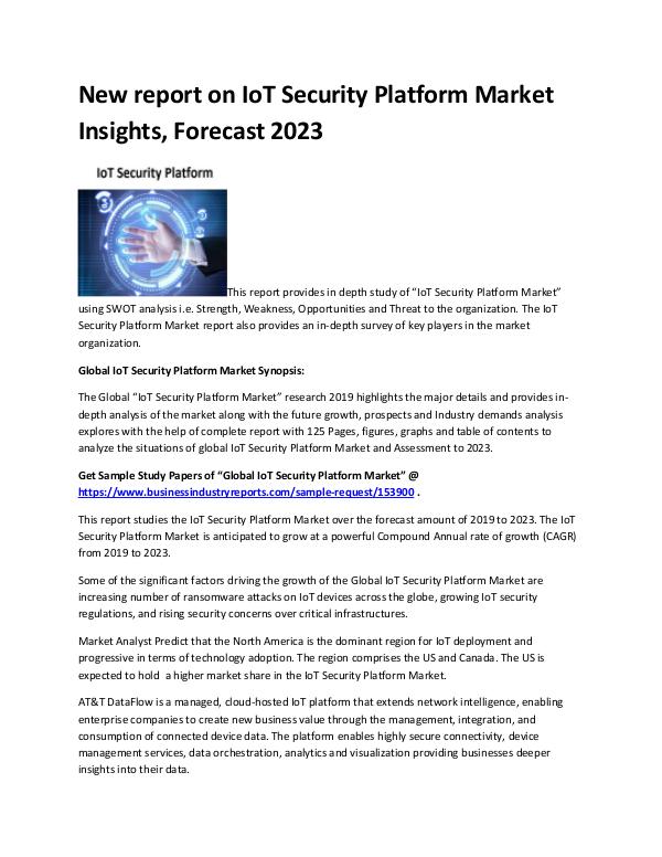 IoT Security Platform Market