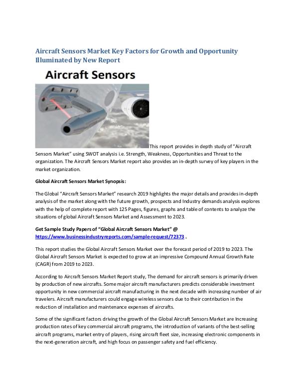 Aircraft Sensors Market