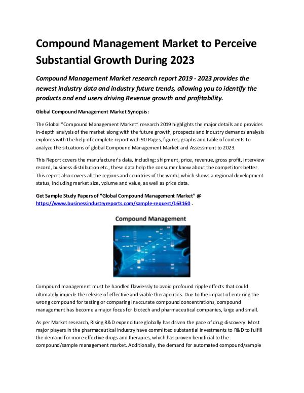 Compound Management Market 2019