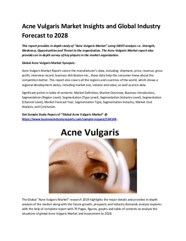 Acne Vulgaris Market 2019