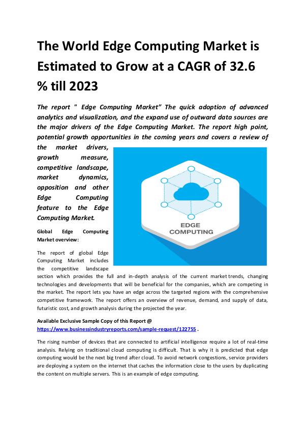 Market Analysis Report Global Edge Computing Market 2018-2019.docx