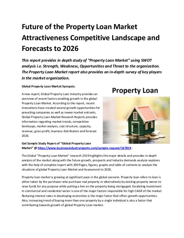 Global Property Loan Market Size study