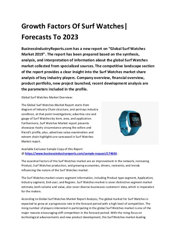 Surf Watches Market 2019