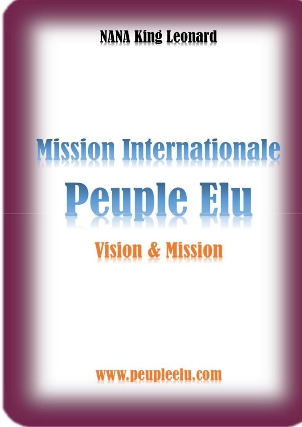 Magazine des Elus de Dieu Mission Internationale Peuple Elu