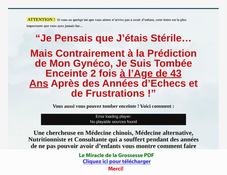 Le Miracle de la Grossesse PDF
