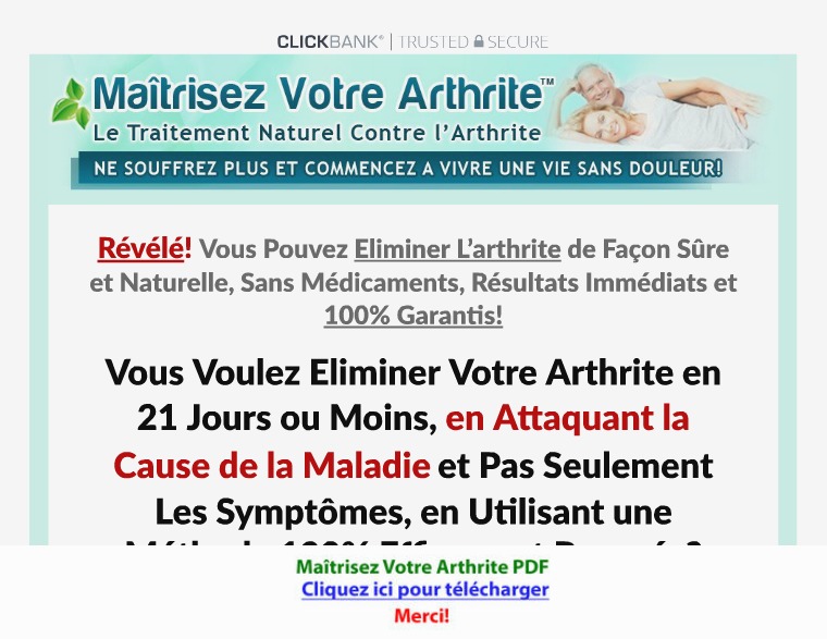 Maîtrisez Votre Arthrite PDF