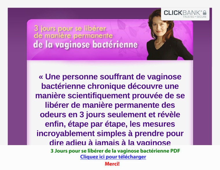 3 Jours pour se libérer de la vaginose bactérienne PDF