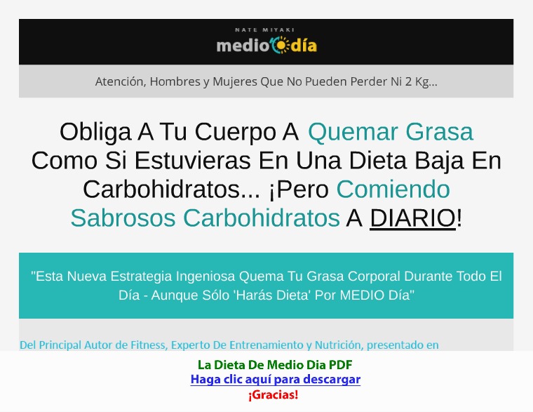 La Dieta De Medio Dia [PDF]