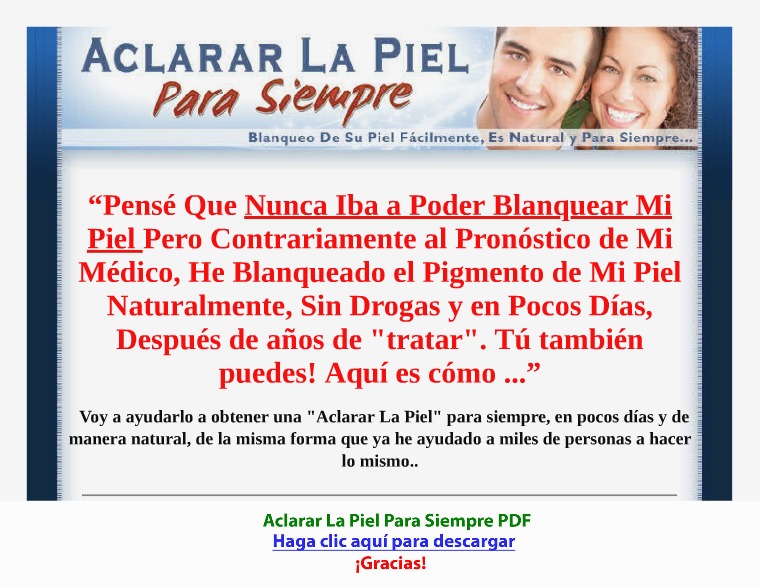 Aclarar La Piel Para Siempre [PDF]