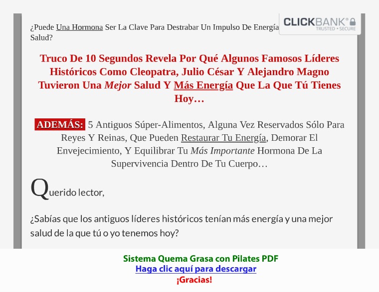 Sistema Quema Grasa con Pilates [PDF]