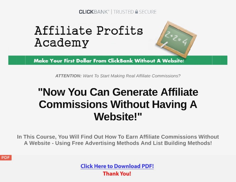 Affiliate Profits Academy [PDF] Affiliate Profits Academy