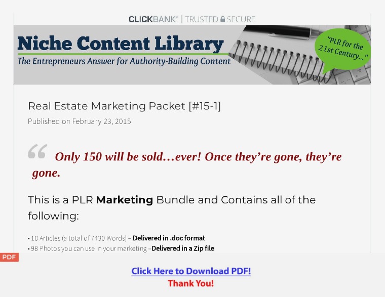Real Estate Marketing Pack [PDF] Real Estate Marketing Pack