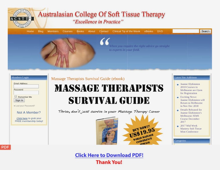 Massage Therapists Survival Guide [PDF] Massage Therapists Survival Guide