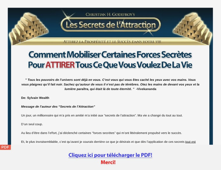Les Secrets de l'Attraction [PDF] Les Secrets de l'Attraction
