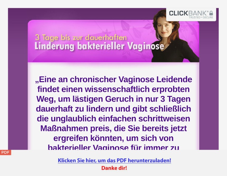 3 Tage bis zur dauerhaften Linderung bakterieller Vaginose [PDF]