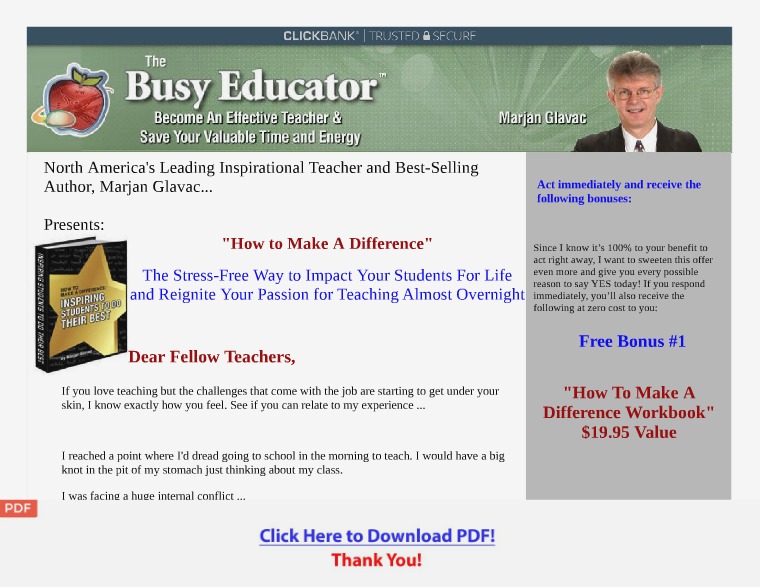 How To Make a Difference [PDF]