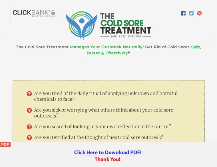 The Cold Sore Treatment [PDF]