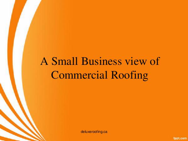 Deluxe Roofing A Small Business view of Commercial Roofing