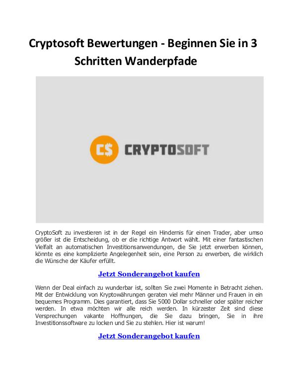 Cryptosoft Cryptosoft Bewertungen - Beginnen Sie in 3 Schritt