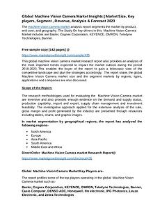 Machine Vision Camera market Insights