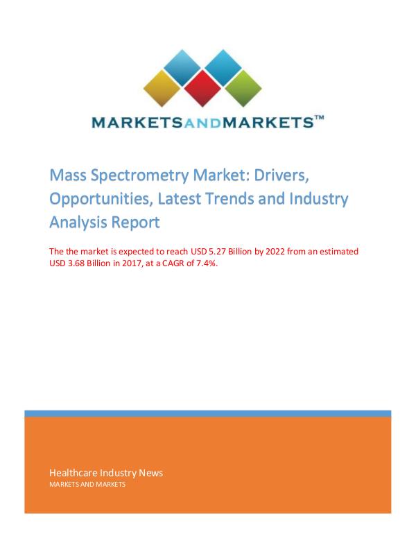 Healthcare Industry Updates Mass Spectrometry Market