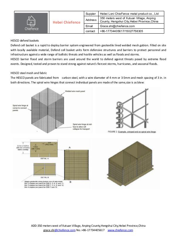 chiefence metal fence Hesco barrier-detail-Hebei chiefence-Grace