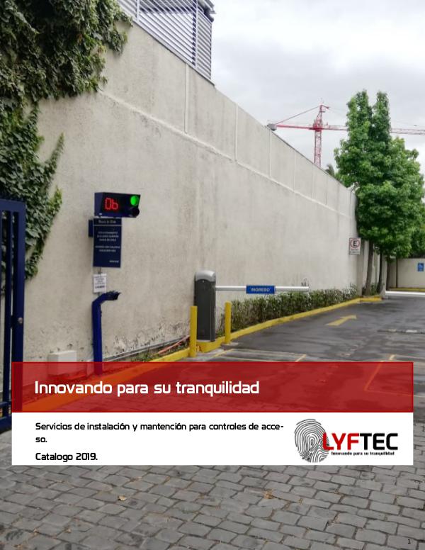 Catalogó Lyftec SpA control de acceso 2019 Catalogo