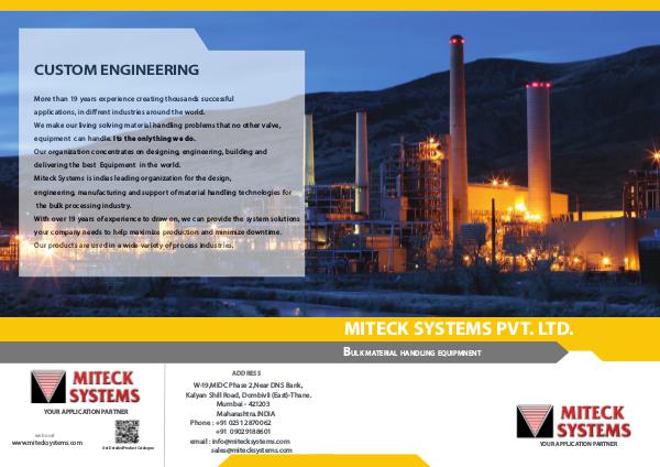 Miteck systems Pvt. Ltd Miteck systems  Product catalogue