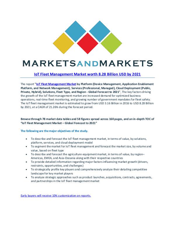 Automotive Market Revenue, Trends, Growth, Technologies, CAGR IoT Fleet Management Market - 2021