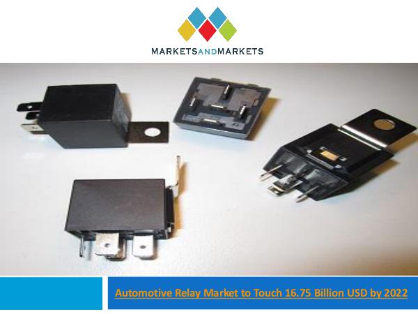 Automotive Market Revenue, Trends, Growth, Technologies, CAGR Automotive Relay Market