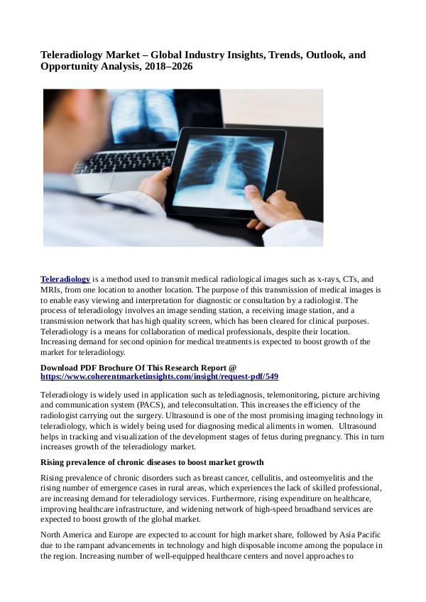 Healtcare Teleradiology Market