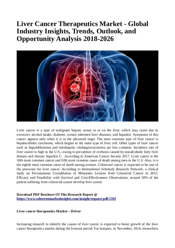 Healtcare Liver Cancer Therapeutics Market