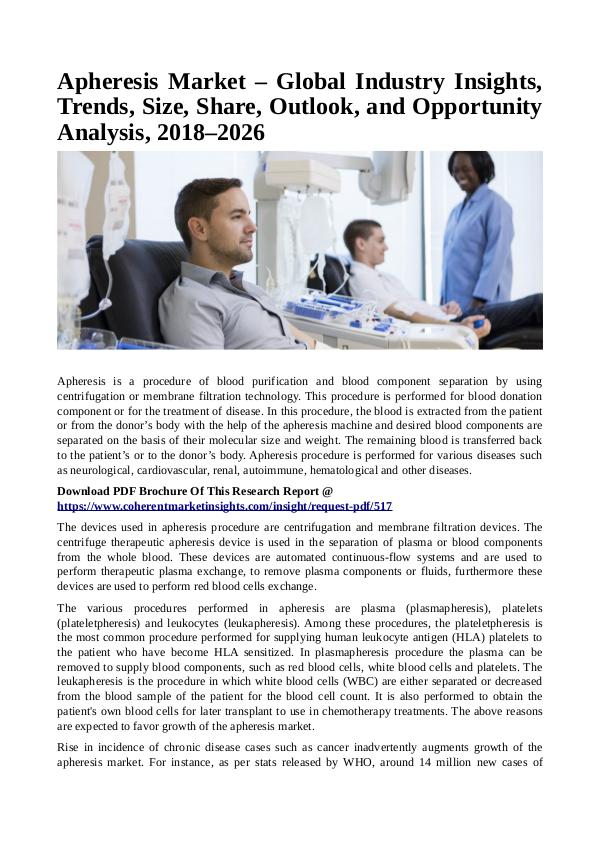 Healtcare Apheresis Market