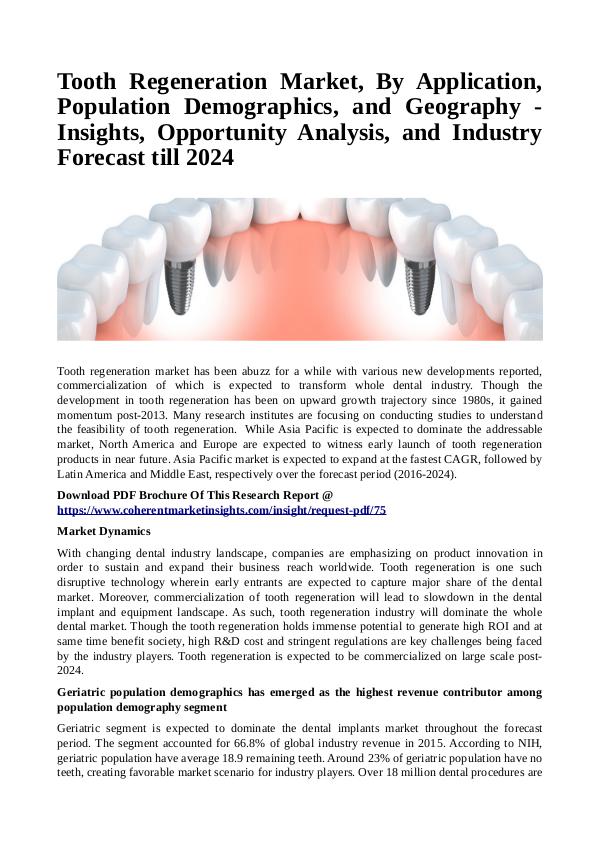 Tooth Regeneration Market