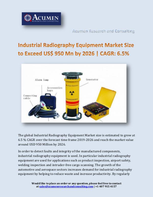 Industrial Radiography Equipment Market