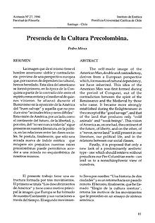 la lectura precolombinas