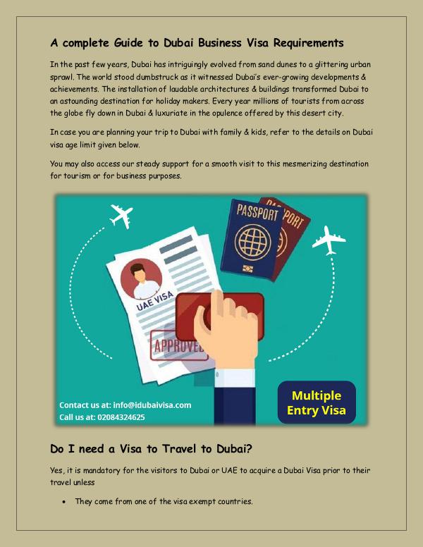 A complete Guide to Dubai Business Visa Requirements Dubai Business Visa requirements