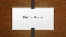 High Sun Mattress