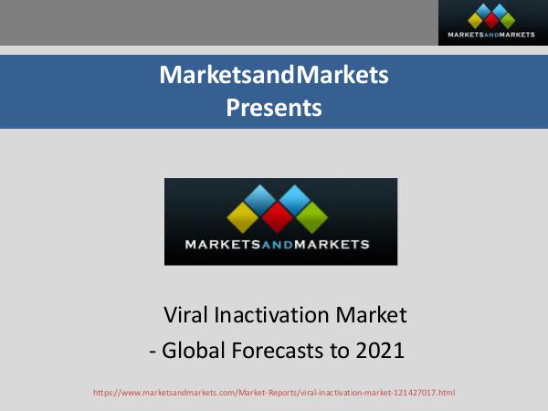 Healthcare Upcoming Trends and Topics Viral Inactivation Market - Drivers, Restraints