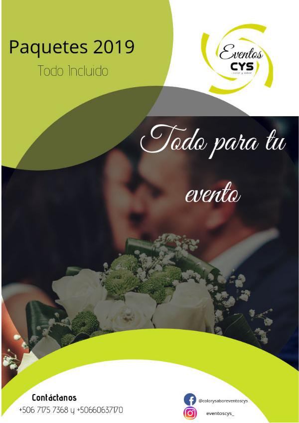 PAQUETES BODA 2019-EventosCyS PAQUETES 2019 EVENTOS CYS