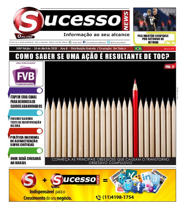 Jornal Sucesso News Jornal Sucesso News - Edição - 508 ONLINE