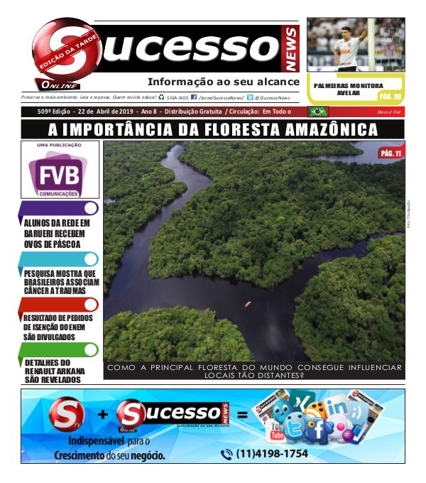 Jornal Sucesso News Jornal Sucesso News - Edição - 509 ONLINE