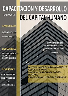 Capacitación y desarrollo del capital humano