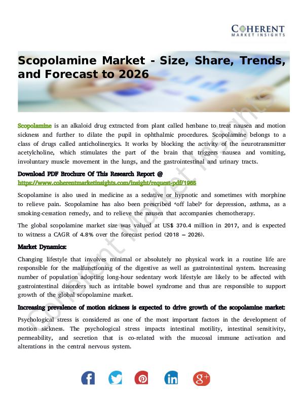 Scopolamine Market