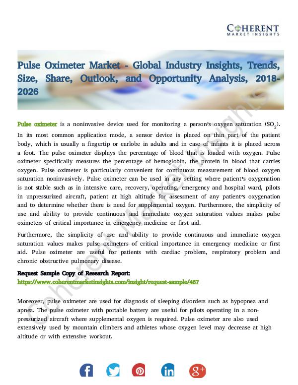 Pulse Oximeter Market
