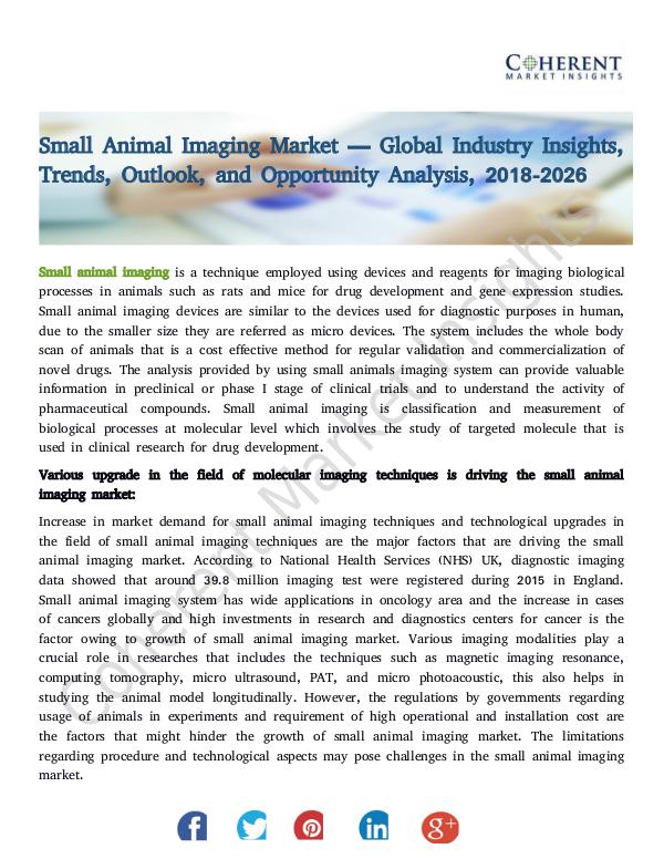 Small Animal Imaging Market