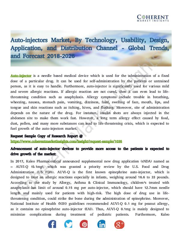 Auto-injectors Market
